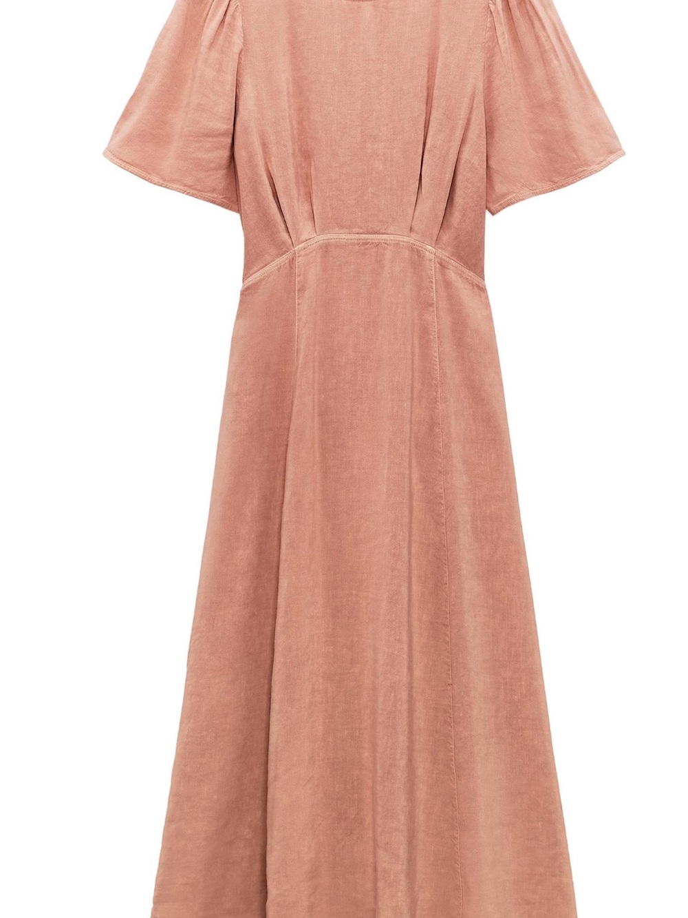 Zara Linen Blend Midi Dress